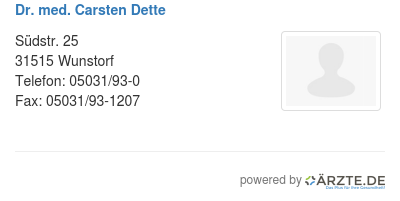 Dr med carsten dette
