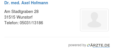 Dr med axel hofmann 294143