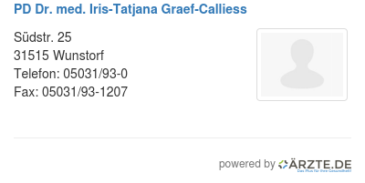 Pd dr med iris tatjana graef calliess
