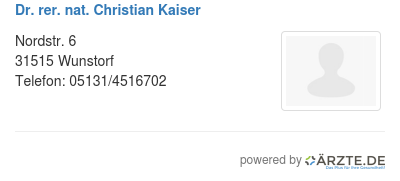 Dr rer nat christian kaiser