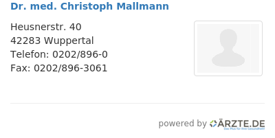 Dr med christoph mallmann