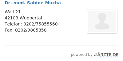 Dr med sabine mucha