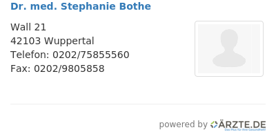 Dr med stephanie bothe