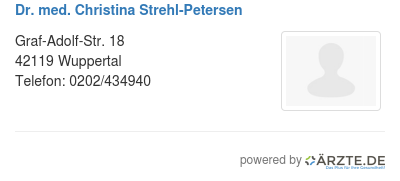 Dr med christina strehl petersen