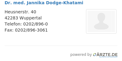 Dr med jannika dodge khatami