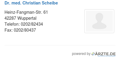 Dr med christian scheibe