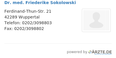 Dr med friederike sokolowski