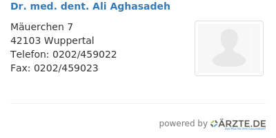 Dr med dent ali aghasadeh
