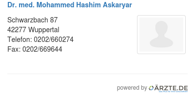Dr med mohammed hashim askaryar