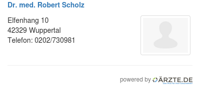 Dr med robert scholz