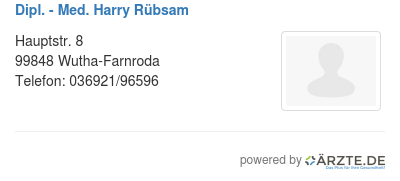 Dipl med harry ruebsam
