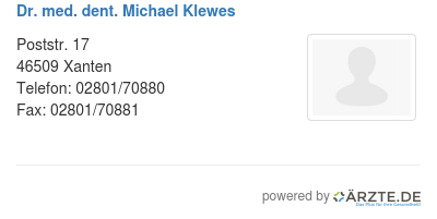 Dr med dent michael klewes