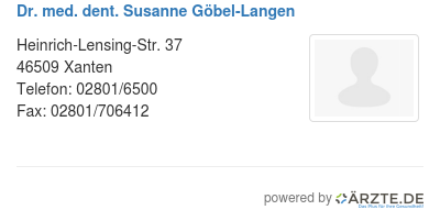 Dr med dent susanne goebel langen