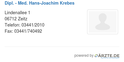 Dipl med hans joachim krebes