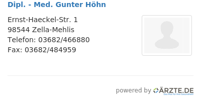 Dipl med gunter hoehn