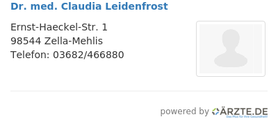 Dr med claudia leidenfrost
