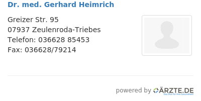 Dr med gerhard heimrich