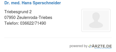 Dr med hans sperschneider