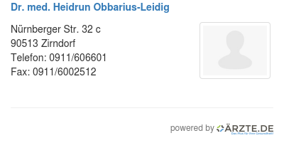 Dr med heidrun obbarius leidig