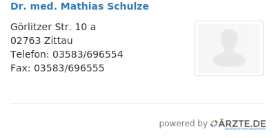 Dr med mathias schulze