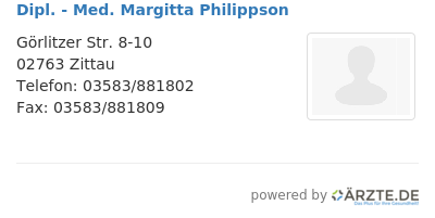 Dipl med margitta philippson