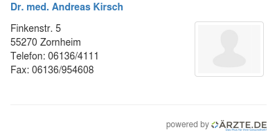 Dr med andreas kirsch