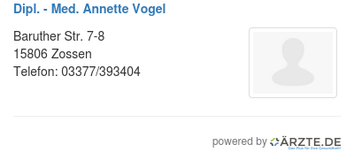 Dipl med annette vogel