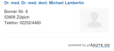 Dr med dr med dent michael lambertin