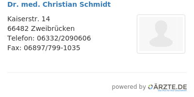 Dr med christian schmidt 258167