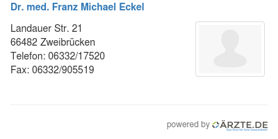 Dr med franz michael eckel