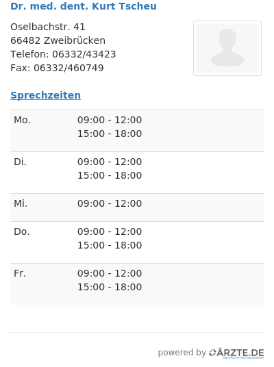 Dr med dent kurt tscheu
