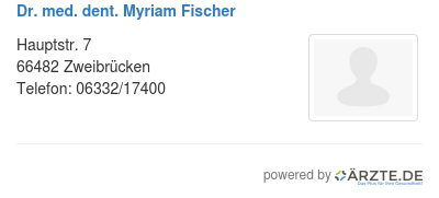 Dr med dent myriam fischer
