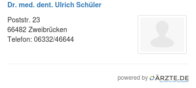 Dr med dent ulrich schueler
