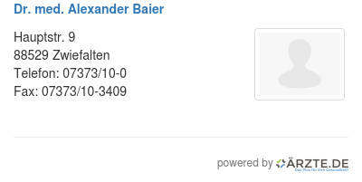 Dr med alexander baier